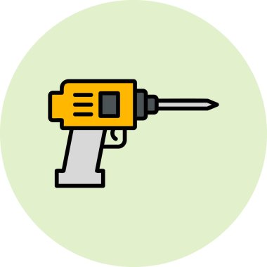 Matkap simgesi, modern tasarım illüstrasyonu