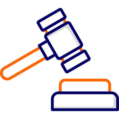 Hukuk. Web simgesi basit illüstrasyon
