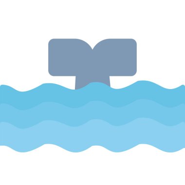 Balina modern simgesi, vektör illüstrasyonu