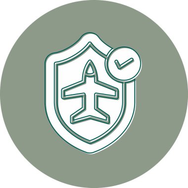 Uçuş Ağı simgesi basit illüstrasyon