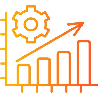 Üretkenlik modern simgesi, vektör illüstrasyonu 