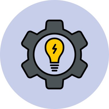 Enerji Yönetimi simgesi vektör illüstrasyonu