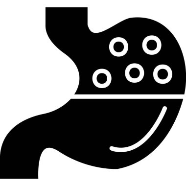 Mide simgesinin basit web illüstrasyonu