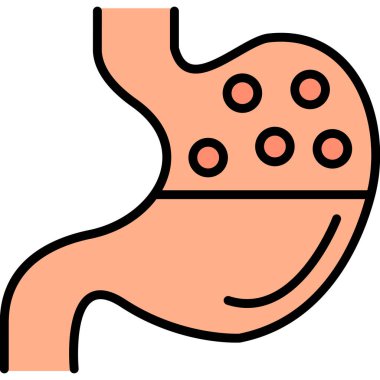 Mide simgesinin basit web illüstrasyonu