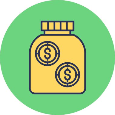 para işareti vektörü düz simge minimumu çizgi pictogram