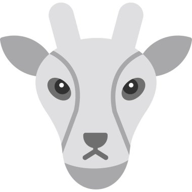 Keçi. Web simgesi basit illüstrasyon