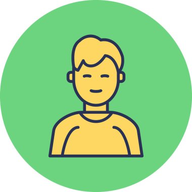 internet user, graphic man logo, simple icon for web page 