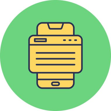 Smartphone Simgesi, vektör illüstrasyonu