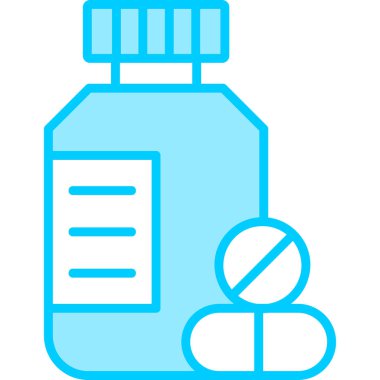 Medcaments simge vektör illüstrasyonu