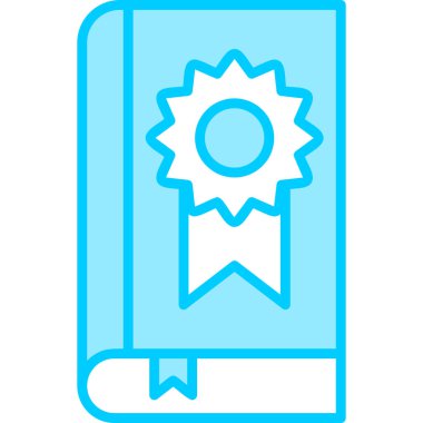 Kitap madalyası ikonu, modern tasarım illüstrasyonu