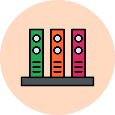 Arşivler. Web simgesi basit illüstrasyon