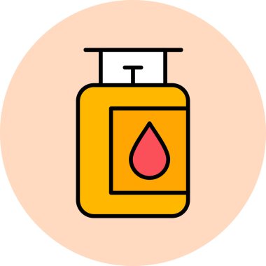 gaz tankı ikonu vektör illüstrasyonu