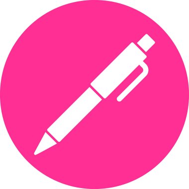 Kalem simgesi. Web için boya fosforlu kalem vektör simgelerinin basit çizimi