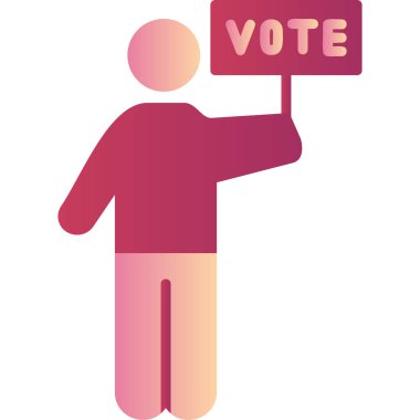 Seçim kampanyası simgesi, vektör illüstrasyonu