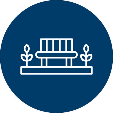 Yedek kulübesi Web simgesi basit illüstrasyon