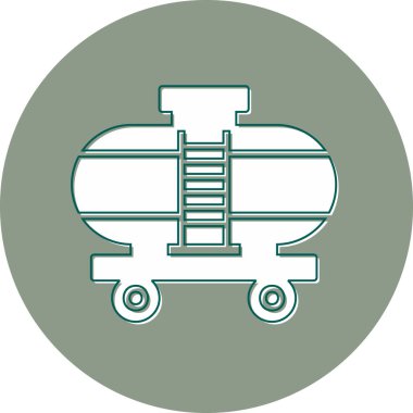 Vagon simgesi vektör illüstrasyonu