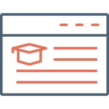Online Education, simple web icon 