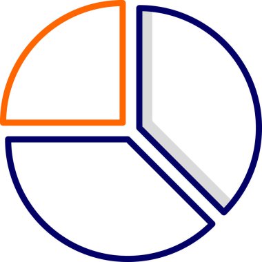 Pasta grafiği simgesi. düz tasarım biçimi. 