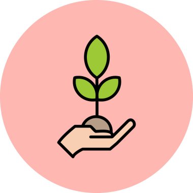 Bitki simgesinin vektör illüstrasyonu