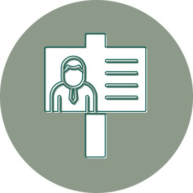 Kampanya düz simgesi. vektör illüstrasyonu