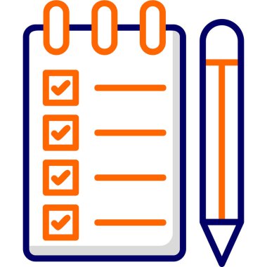 Not defteri web simgesi, vektör çizim