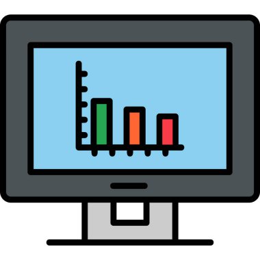 LCD ekranı. Basit illüstrasyon
