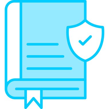 Kitap güvenliği simgesi, modern tasarım illüstrasyonu