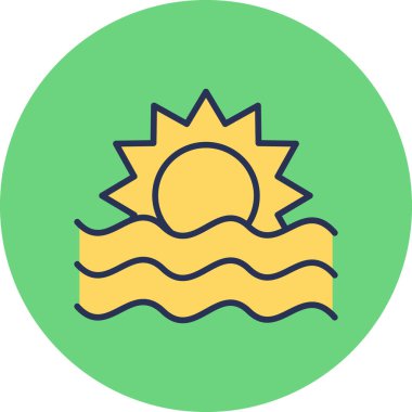 gündoğumu simge vektör çizim