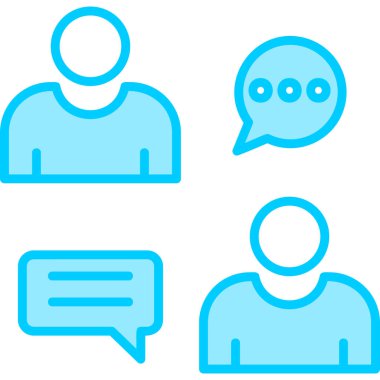 Konuş. Web simgesi basit illüstrasyon