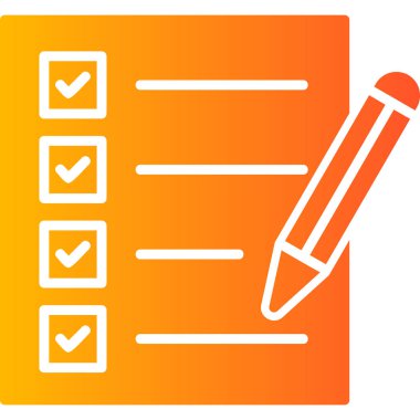 Sınav simgesi, modern tasarım illüstrasyonu