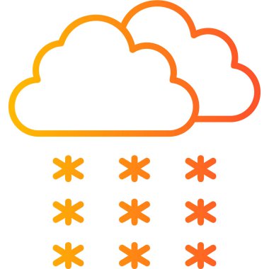 Kar yağışı. Web simgesi basit tasarım