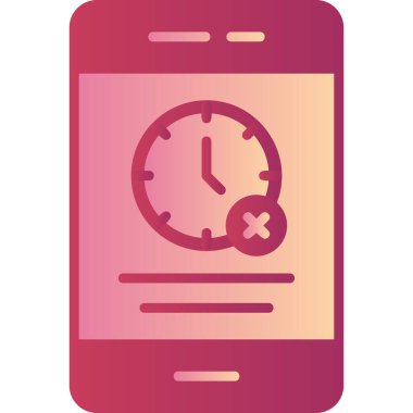 Cep telefonu. Web simgesi basit illüstrasyon