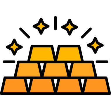 Gold Ingots web simgesi basit bir illüstrasyon