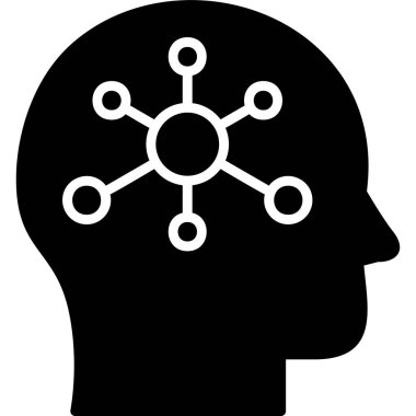 Psikoloji modern simge, vektör illüstrasyonu