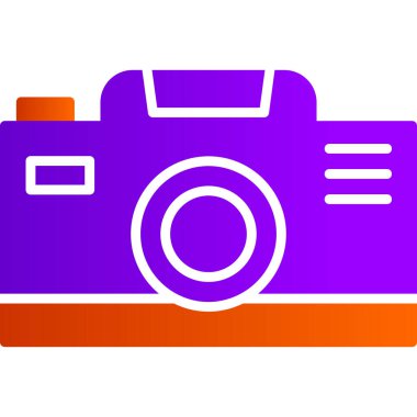 Fotoğraf Kamerası Simgesi. Vektör İllüstrasyonu