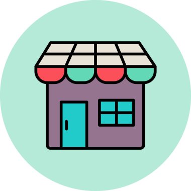 mağaza web simgesi basit illüstrasyon