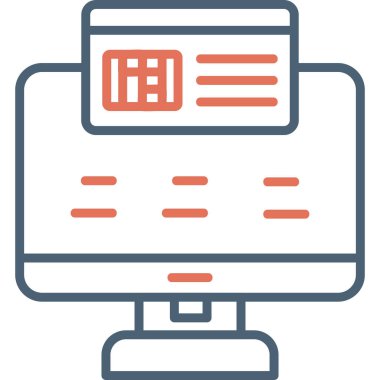 Çevrimiçi ödeme. Basit web illüstrasyonu