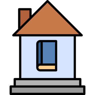 Ev. Web simgesi basit illüstrasyon