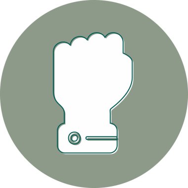 Yumruk. Web simgesi vektör illüstrasyonu 