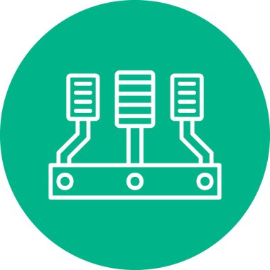 Araba hızlandırıcısı modern simge, vektör illüstrasyonu