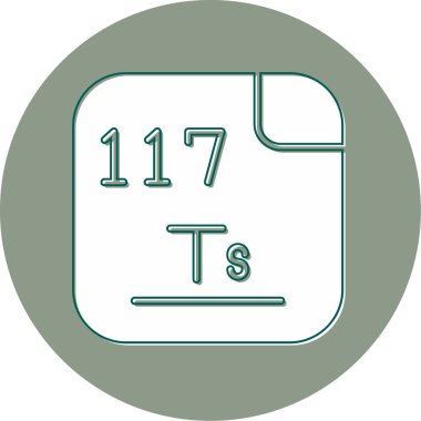 Tennessine icon modern vector illustration