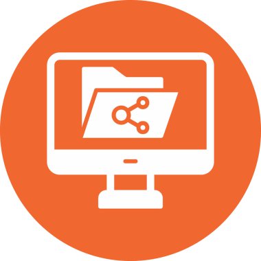 Dosya paylaşım simgesi, vektör illüstrasyonu