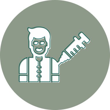 simple web icon of Man Vaccination