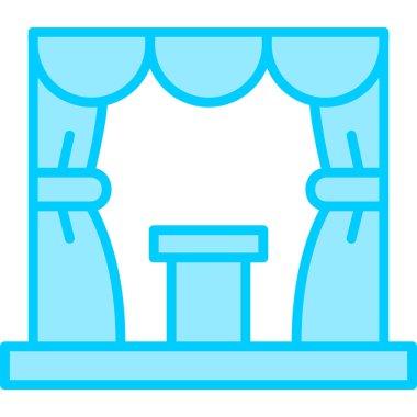 Sahne modern ikon vektör illüstrasyonu