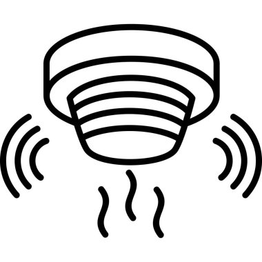 Duman dedektörü, web simgesi 