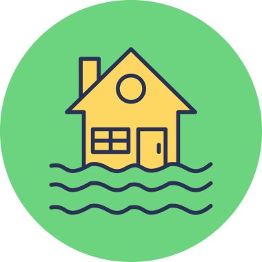 Flood web simgesi vektör illüstrasyonu