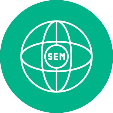 Sem dünya simgesinin vektör illüstrasyonu