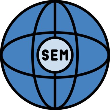 Sem dünya simgesinin vektör illüstrasyonu