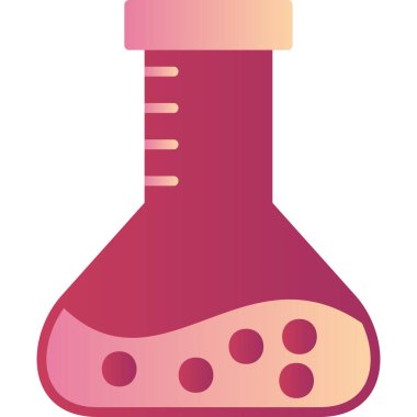 Kimya şişesi. Web simgesi basit tasarım 