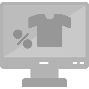 Çevrimiçi satış modern simgesi, vektör illüstrasyonu 